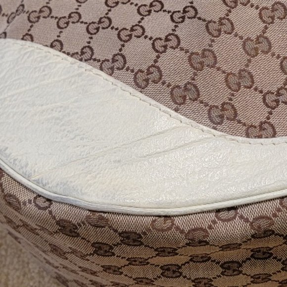 GUCCi Charlotte MUST GO@! Large Canvas Leather Hobo Handbag - Picture 16 of 16